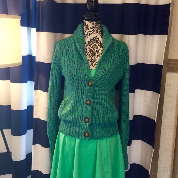 American Eagle Green & Blue Sweater - Picture 3 of 5